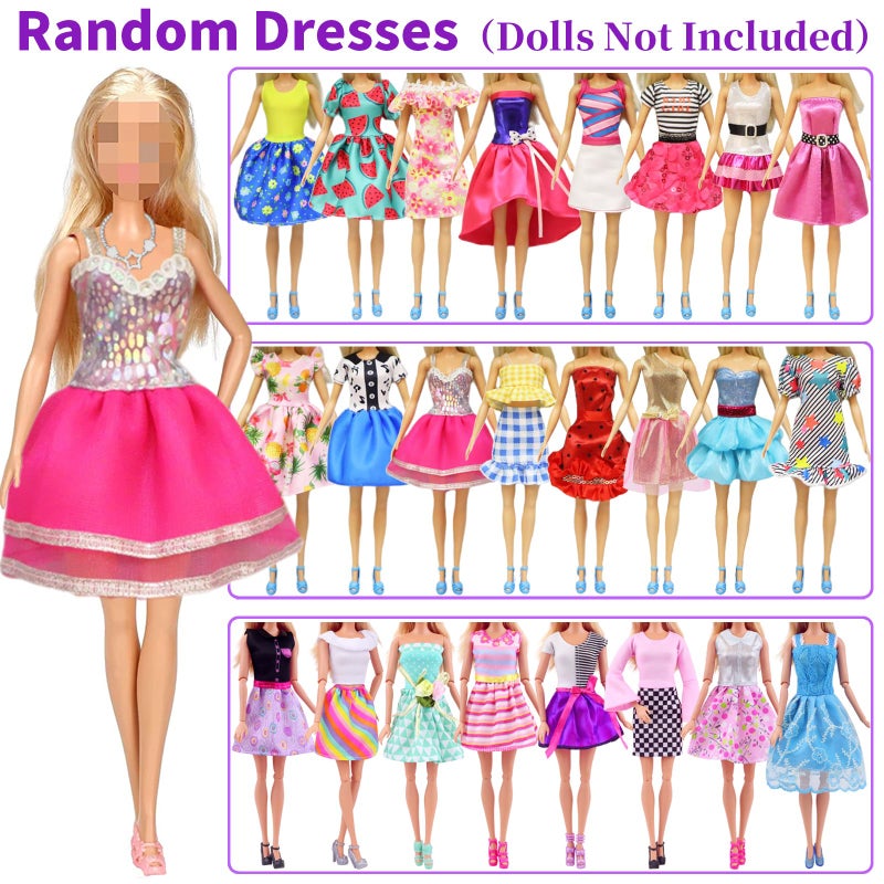K. T. Fancy K.T. Fancy 83 Pcs Dolls & Accessories with Doll Closet Wardrobe for 11.5 Inch Doll Dress Up Set Including Wardrobe Shoes Wallet Dress Hangers Brush Necklace Pet and Other Accessories (No Doll) - Image 4